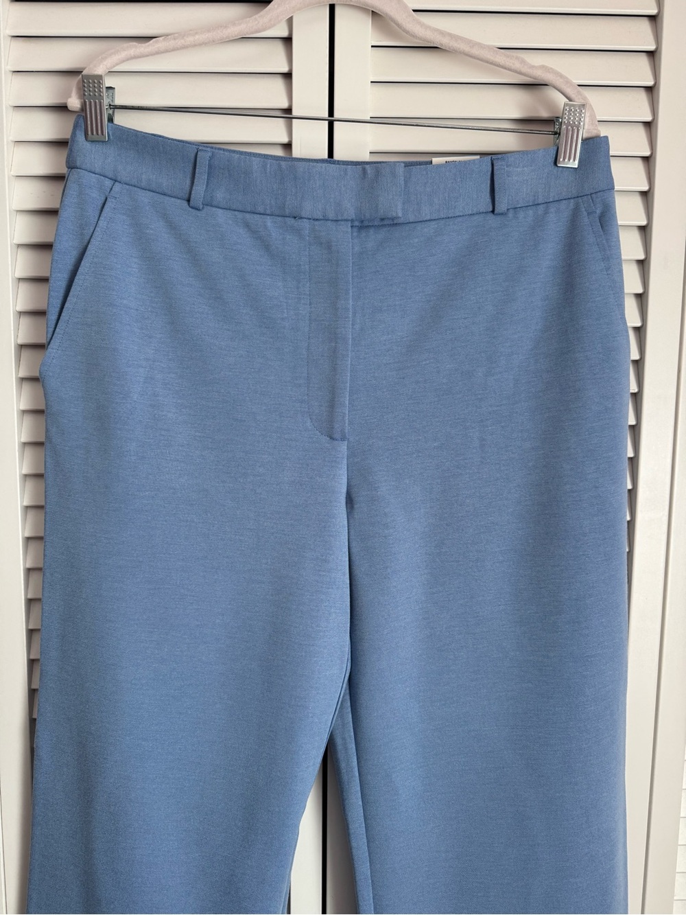 J. McLaughlin Brock Bainbridge Cloth High-Rise Straight Leg Pants Blue NWT - Picture 3 of 8